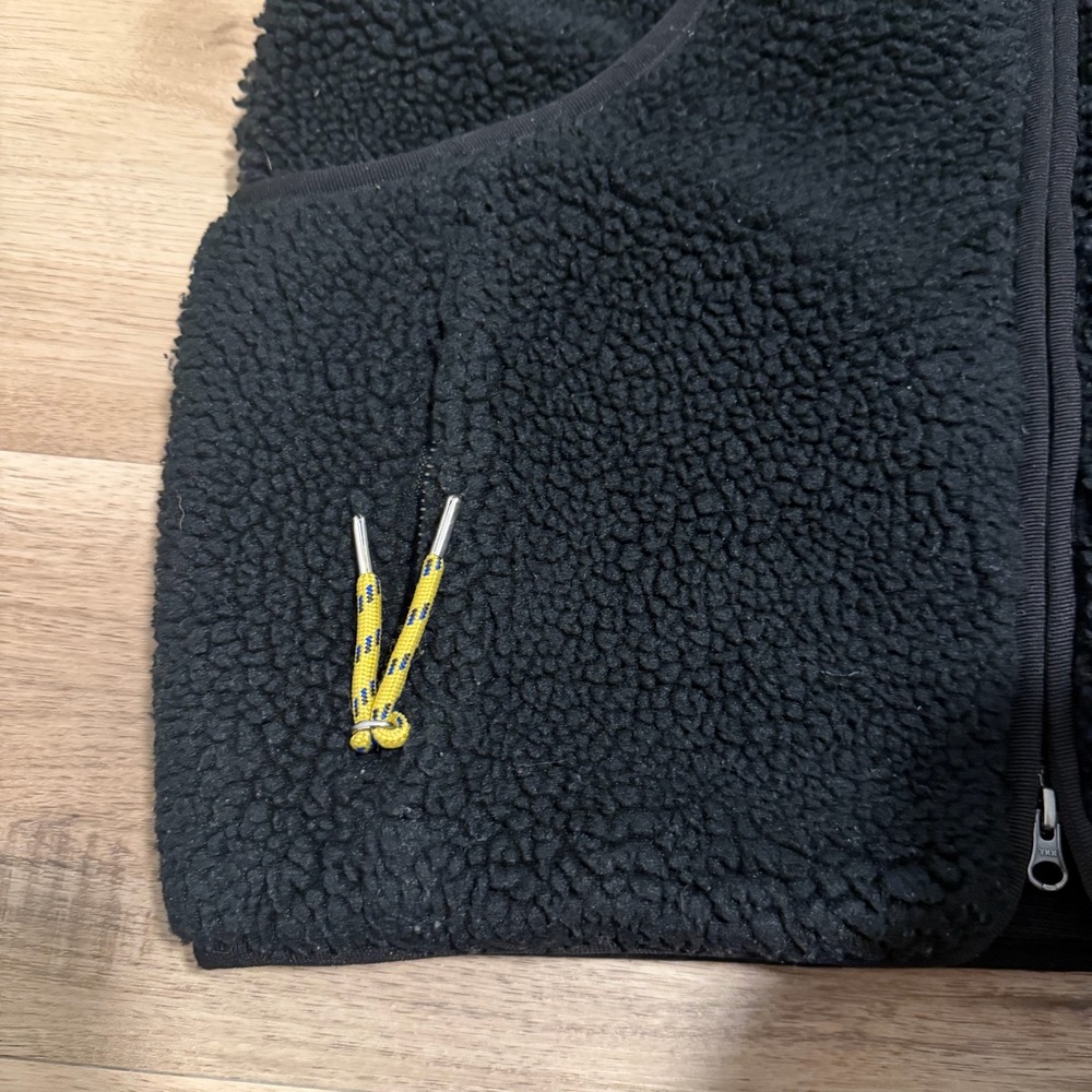 Aimé Leon Dore Unisphere Fleece Field Vest Jet Black Men's Size XS Oversized - Picture 5 of 13